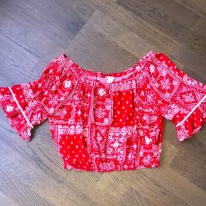 FOREVER 21 FLOWY FUN CROP